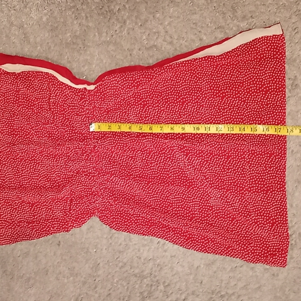 Urban Outfitters No. 6 100% Silk Retro red stripe dotted cream Dress - Picture 10 of 11